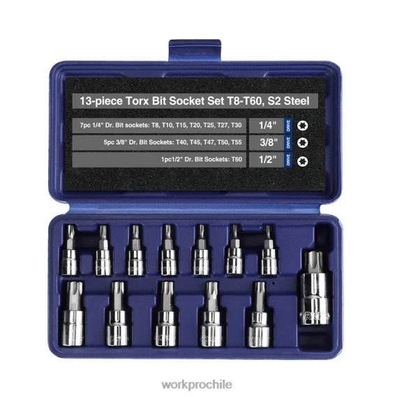 Juego de llaves de vaso con puntas Torx de 13 piezas (solo para uso manual) WORKPRO JDN8Z127 moderno herramienta