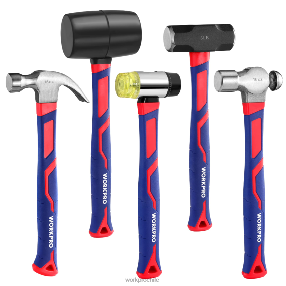 Juego de martillos de 5 piezas. WORKPRO JDN8Z136 moderno herramienta