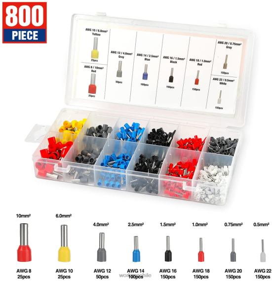 Kit de herramientas para prensar férulas, herramienta para prensar cables de trinquete autoajustable awg 28-7 WORKPRO JDN8Z161 moderno herramienta