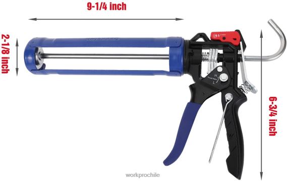 Pistola de calafateo con relación de empuje ajustable para tubos de calafateo estándar WORKPRO JDN8Z135 útil herramienta
