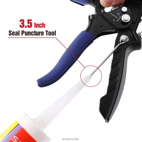 Pistola de calafateo con relación de empuje ajustable para tubos de calafateo estándar WORKPRO JDN8Z135 útil herramienta