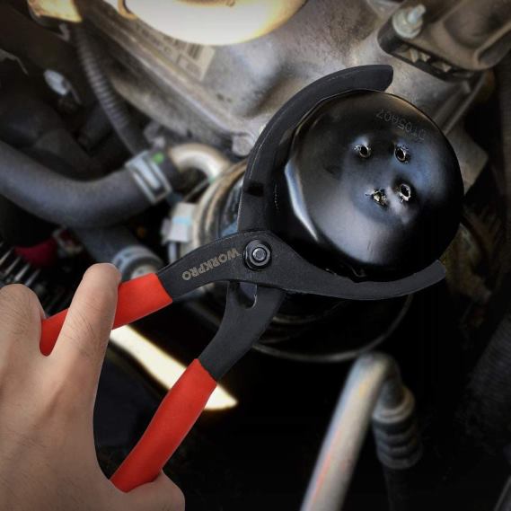 Alicates para filtros de aceite ajustables ideales para accesorios de conductos de filtros de motor WORKPRO JDN8Z69 útil herramienta