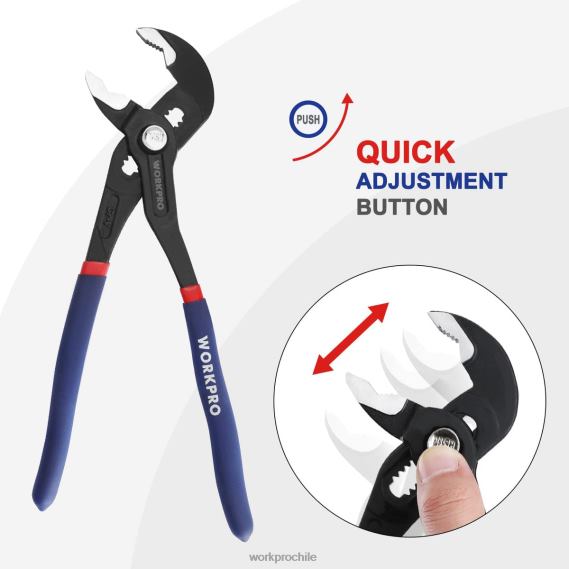 Alicates para juntas ranuradas con agarre cómodo. WORKPRO JDN8Z71 útil herramienta