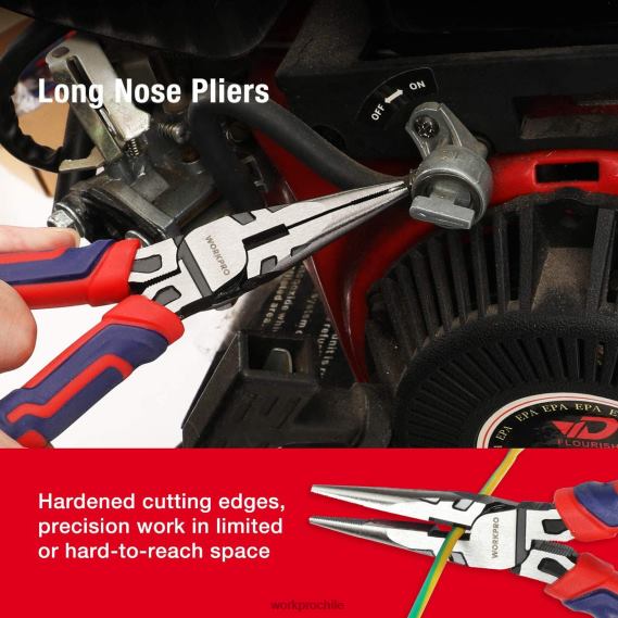 Juego de alicates de construcción CR-V premium de 5 piezas con bolsa de almacenamiento WORKPRO JDN8Z66 útil herramienta