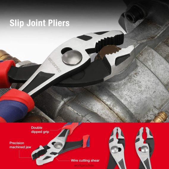 Juego de alicates de construcción CR-V premium de 5 piezas con bolsa de almacenamiento WORKPRO JDN8Z66 útil herramienta
