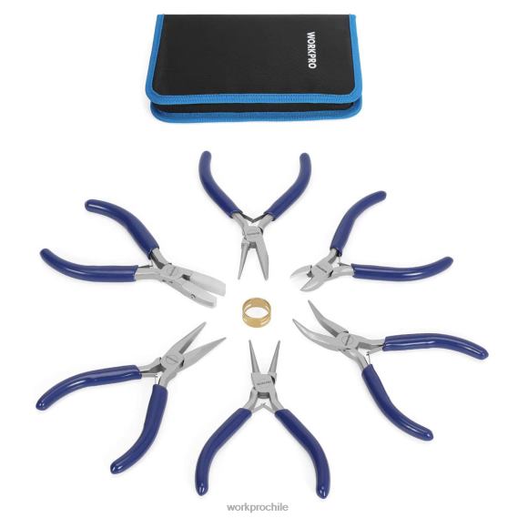 Juego de alicates de joyería de 7 piezas para herramientas de fabricación de joyas con bolsa de fácil transporte WORKPRO JDN8Z77 útil herramienta