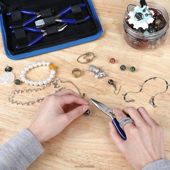 Juego de alicates de joyería de 7 piezas para herramientas de fabricación de joyas con bolsa de fácil transporte WORKPRO JDN8Z77 útil herramienta