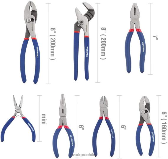Juego de alicates multifunción de 7 piezas para bricolaje y uso doméstico. WORKPRO JDN8Z63 nuevo herramienta