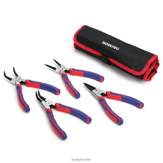 Juego de alicates para anillos de presión de 4 piezas con bolsa de almacenamiento WORKPRO JDN8Z67 útil herramienta