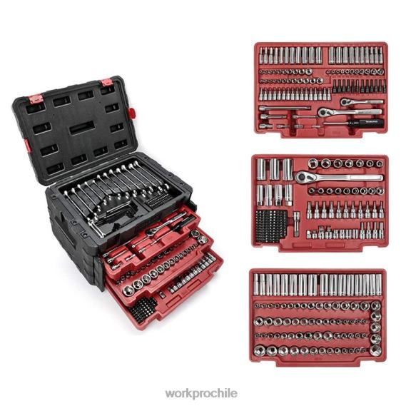 Juego de herramientas de mecánica profesional universal de 450 piezas con caja resistente WORKPRO JDN8Z306 útil herramienta