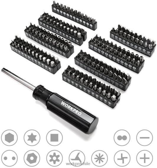 Juego de herramientas de mecánica profesional universal de 450 piezas con caja resistente WORKPRO JDN8Z306 útil herramienta