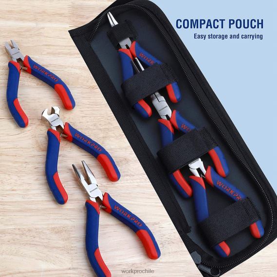 Juego de mini alicates de 6 piezas con bolsa. WORKPRO JDN8Z64 útil herramienta