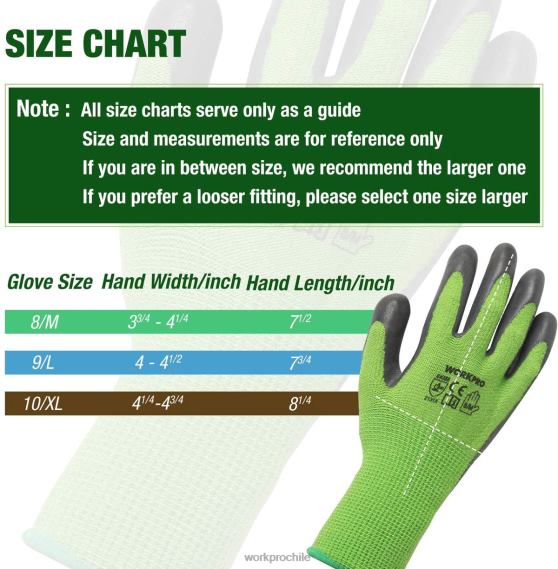 2 pares de guantes de trabajo de jardín con palma recubierta de látex ecológico y pantalla táctil para desherbar, cavar, rastrillar y podar WORKPRO JDN8Z273 nuevo herramienta