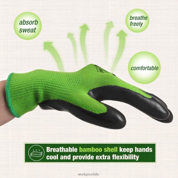 2 pares de guantes de trabajo de jardín con palma recubierta de látex ecológico y pantalla táctil para desherbar, cavar, rastrillar y podar WORKPRO JDN8Z273 nuevo herramienta