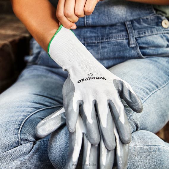 6 pares de guantes de trabajo de jardín con palma recubierta de látex ecológico. WORKPRO JDN8Z275 útil herramienta