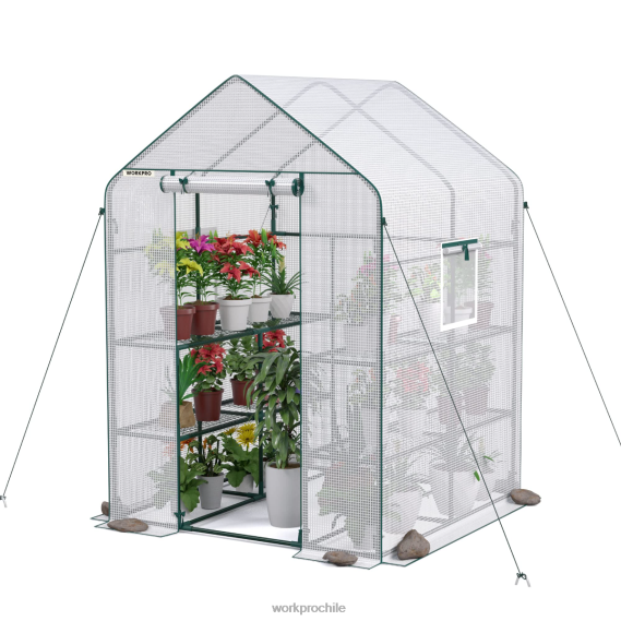 Invernadero de jardinería portátil para exteriores, grande, de 3 niveles y 8 estantes WORKPRO JDN8Z290 útil herramienta
