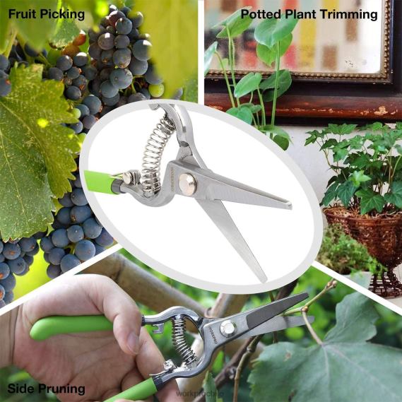 Juego de 2 tijeras de podar con hoja recta de acero. WORKPRO JDN8Z271 útil herramienta
