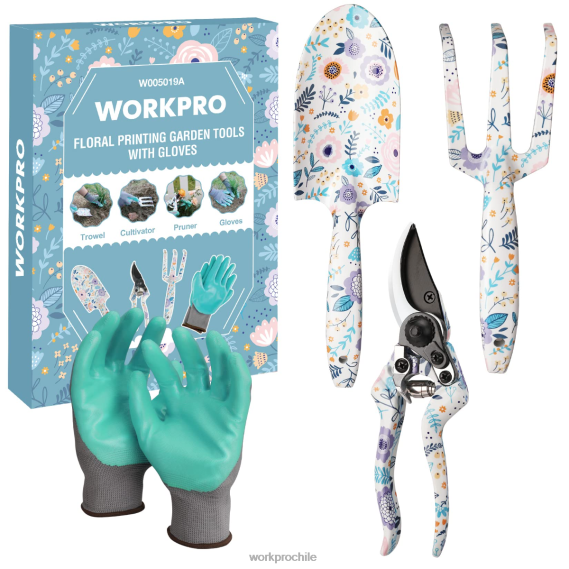 Juego de herramientas de jardín de aluminio de 4 piezas. WORKPRO JDN8Z285 blanco/rosa herramienta