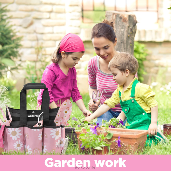Juego de herramientas de jardinería de alta resistencia de aluminio de 5 piezas WORKPRO JDN8Z284 blanco/rosa herramienta