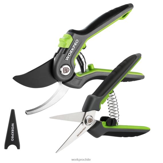 Paquete de 2 tijeras de podar de jardín, tijeras de podar de derivación y tijeras de jardín rectas WORKPRO JDN8Z280 moderno herramienta