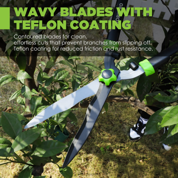 Tijeras para setos manuales con hoja ondulada y mango ergonómico y cómodo. WORKPRO JDN8Z287 nuevo herramienta