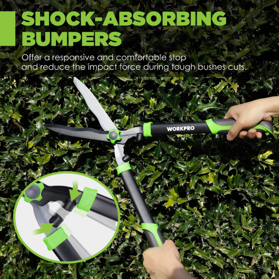 Tijeras para setos manuales con hoja ondulada y mango ergonómico y cómodo. WORKPRO JDN8Z287 nuevo herramienta