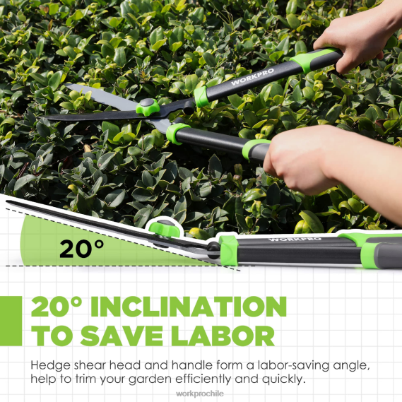 Tijeras para setos manuales con hoja ondulada y mango ergonómico y cómodo. WORKPRO JDN8Z287 nuevo herramienta