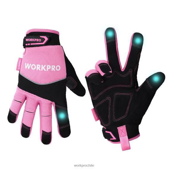 guantes de trabajo de seguridad, pantalla táctil, tejido de rizo, guantes de trabajo antideslizantes- m WORKPRO JDN8Z250 rosa herramienta