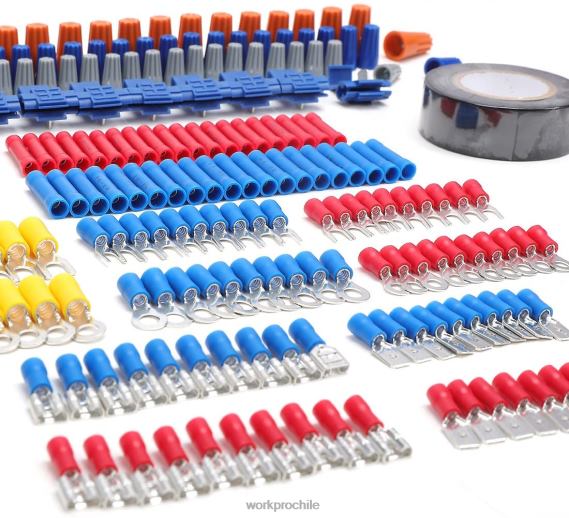 582 Uds terminales de engarzado conectores de cable tubo termorretráctil kit de reparación eléctrica con pelador cortador de alambre WORKPRO JDN8Z152 útil herramienta