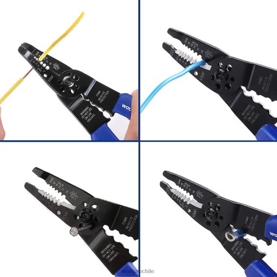 Pelacables de 8 pulgadas, cortador de cables multiherramienta para pelar, cortar y engarzar WORKPRO JDN8Z158 útil herramienta