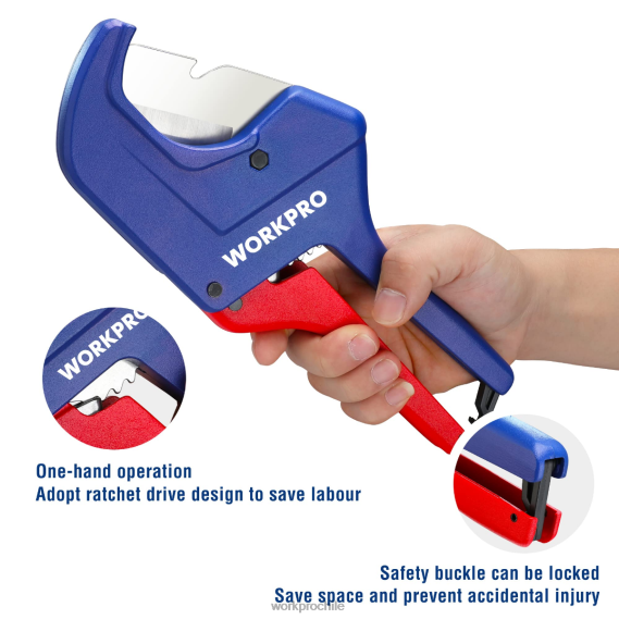 herramienta cortadora de tubos de pvc con trinquete WORKPRO JDN8Z155 útil herramienta