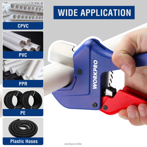 herramienta cortadora de tubos de pvc con trinquete WORKPRO JDN8Z155 útil herramienta