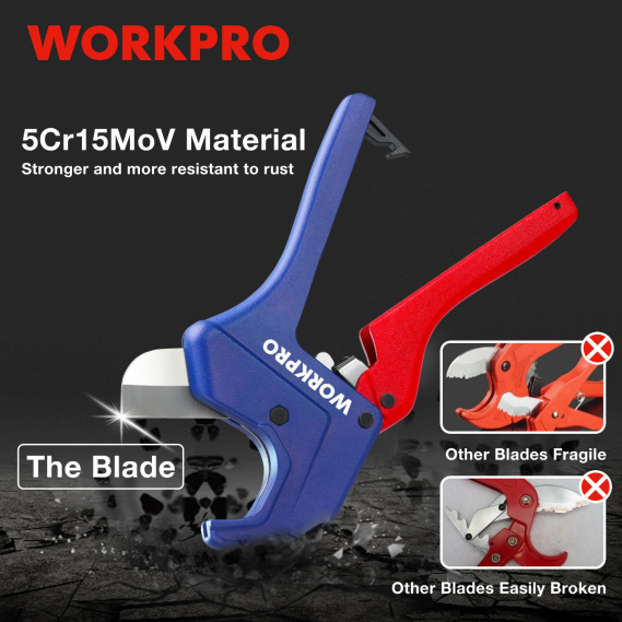 herramienta cortadora de tubos de pvc con trinquete WORKPRO JDN8Z155 útil herramienta
