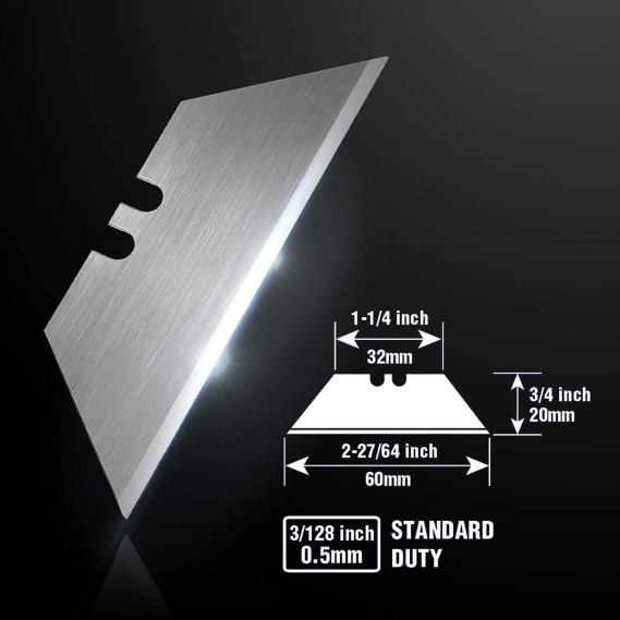 100 hojas de cuchillo multiusos de acero sk5 con dispensador. WORKPRO JDN8Z40 útil herramienta