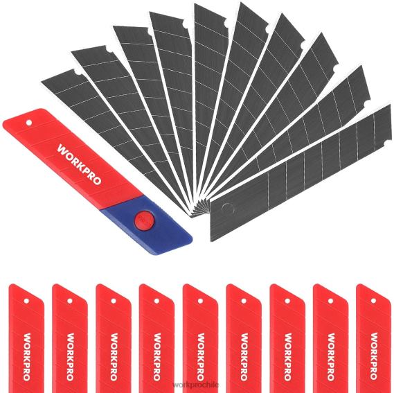 Cuchillas desmontables de 18 mm La cuchilla de repuesto de acero sk5 se adapta al paquete de 100 WORKPRO JDN8Z53 útil herramienta