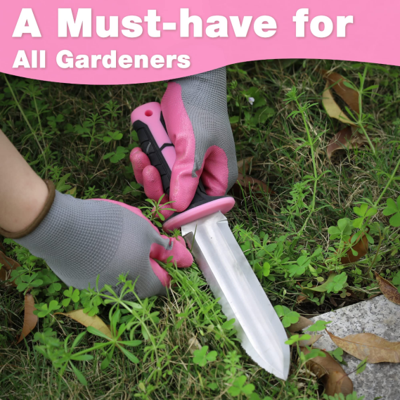 Cuchillo de jardín con funda Oxford, hoja de acero inoxidable con filo. WORKPRO JDN8Z283 verde/rosa herramienta