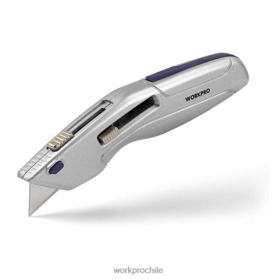Cuchillo multiusos retráctil y caja de seguridad autoretráctil con 2 hojas adicionales incluidas. WORKPRO JDN8Z41 moderno herramienta