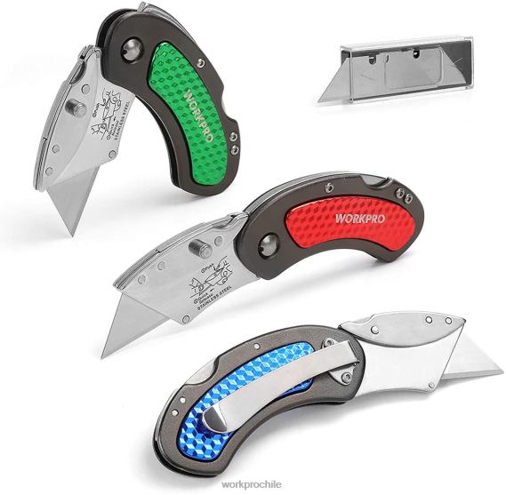 Juego de cuchillos multiusos plegables con hoja de cambio rápido WORKPRO JDN8Z42 moderno herramienta