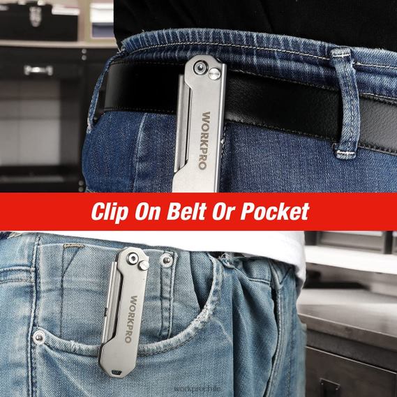 navaja multiusos de bolsillo plegable de cambio rápido mini navaja plegable de acero inoxidable con clip para cinturón WORKPRO JDN8Z47 nuevo herramienta