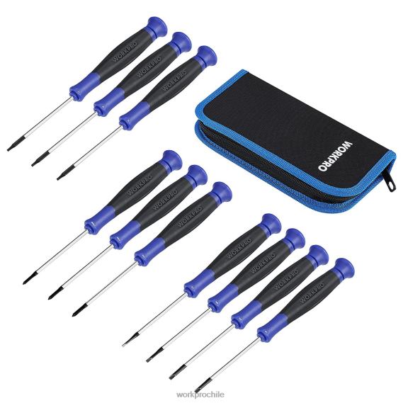 Juego de destornilladores de precisión de 10 piezas con funda. WORKPRO JDN8Z100 útil herramienta