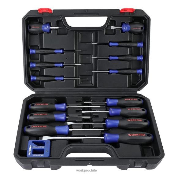 Juego de destornilladores magnéticos, 16 piezas de destornilladores de precisión Phillips ranurados Torx con magnetizador. WORKPRO JDN8Z98 nuevo herramienta