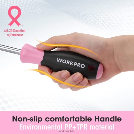 Juego de destornilladores magnéticos de 8 piezas con estante organizador. WORKPRO JDN8Z247 útil herramienta