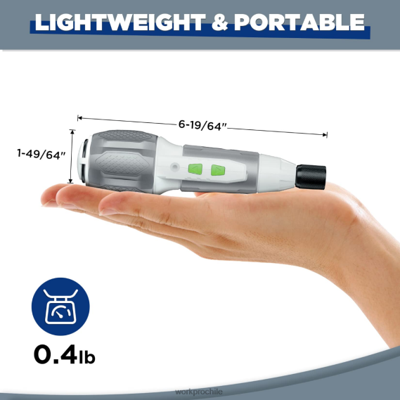Kit de destornillador inalámbrico con batería de iones de litio recargable por USB de 4v WORKPRO JDN8Z236 rosa/blanco herramienta