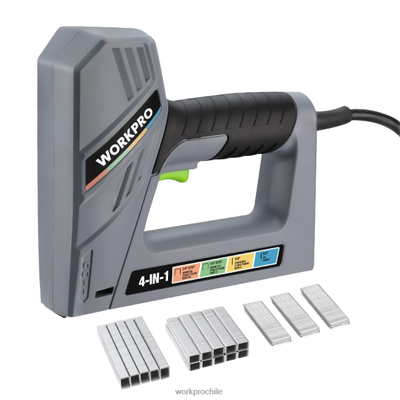 Pistola de clavos eléctrica con cable 4 en 1, que incluye 3000 grapas y clavos WORKPRO JDN8Z60 útil herramienta