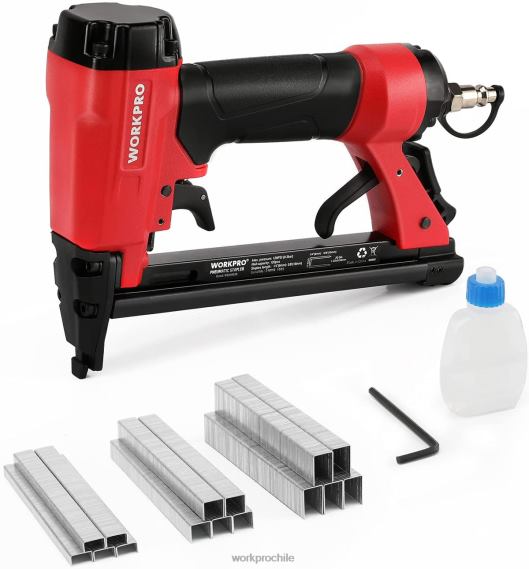 Pistola grapadora neumática de calibre 20 para carpintería y proyectos de bricolaje. WORKPRO JDN8Z61 útil herramienta