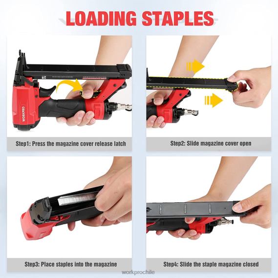 Pistola grapadora neumática de calibre 20 para carpintería y proyectos de bricolaje. WORKPRO JDN8Z61 útil herramienta