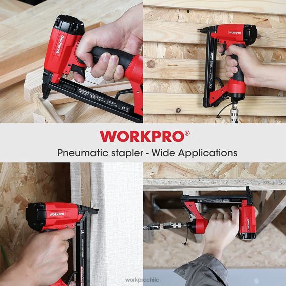 Pistola grapadora neumática de calibre 20 para carpintería y proyectos de bricolaje. WORKPRO JDN8Z61 útil herramienta