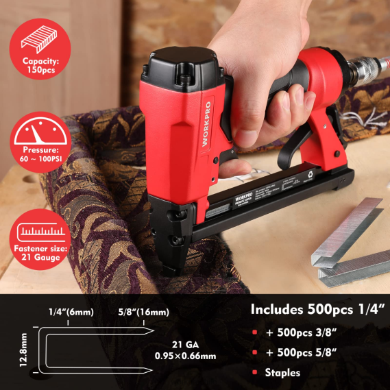 grapadora neumática, grapadora de tapicería 8016/7116 WORKPRO JDN8Z182 moderno herramienta