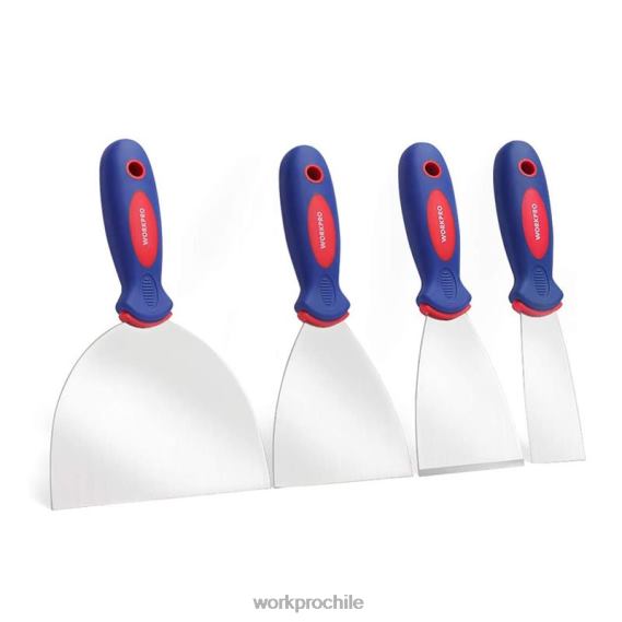 Juego de 4 espátulas de acero inoxidable. WORKPRO JDN8Z149 nuevo herramienta