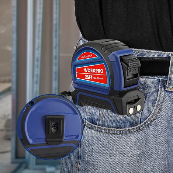 cinta métrica con bloqueo automático de 25 pies WORKPRO JDN8Z111 útil herramienta